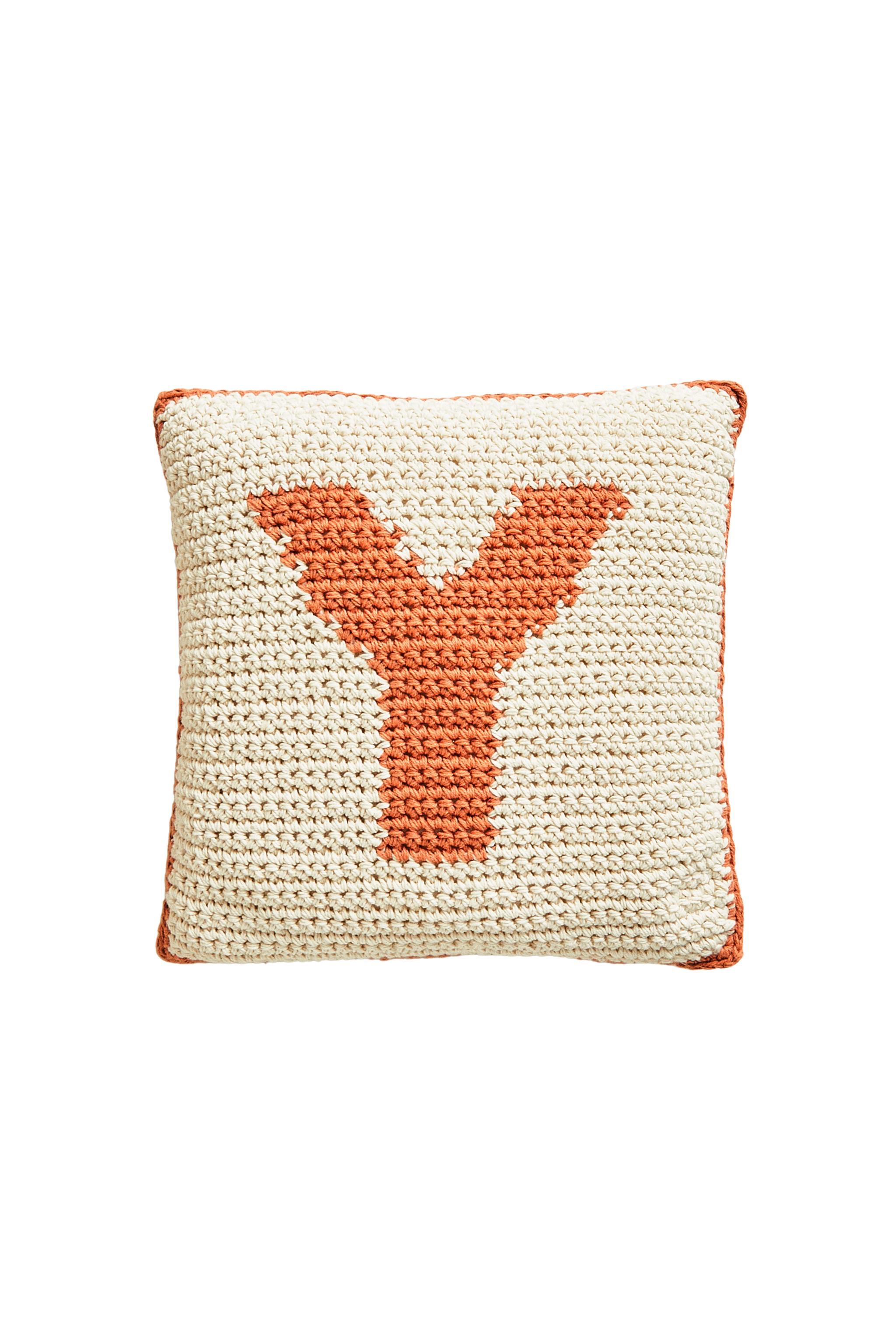 Letter throw pillow sale